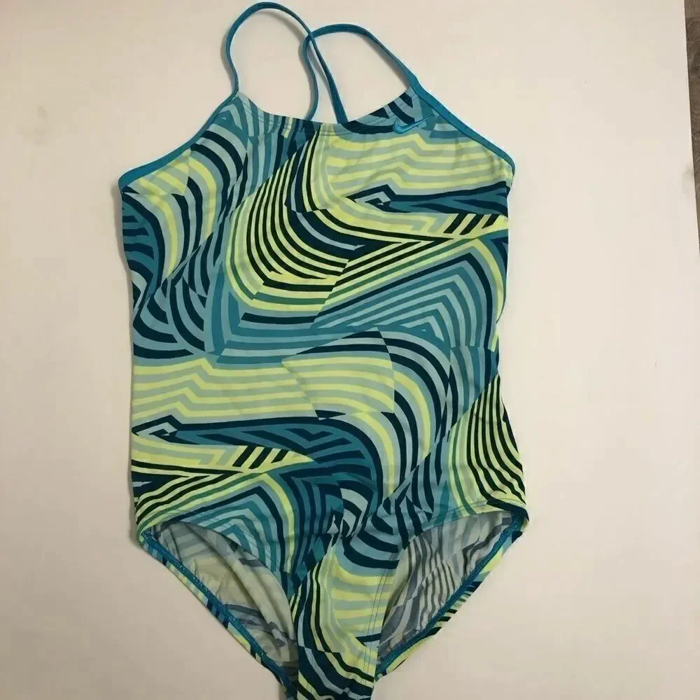 Nike swimsuit girls one piece bathing suit M 10-12